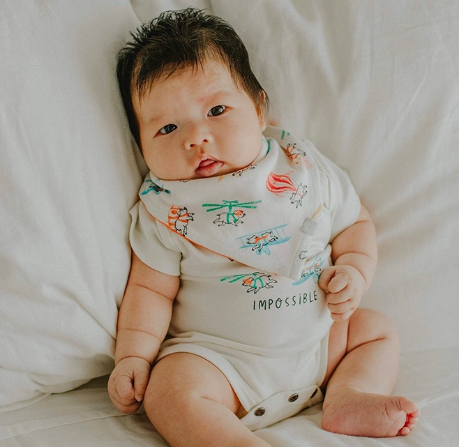 美国Finn Emma有机棉春夏新款婴儿口水巾